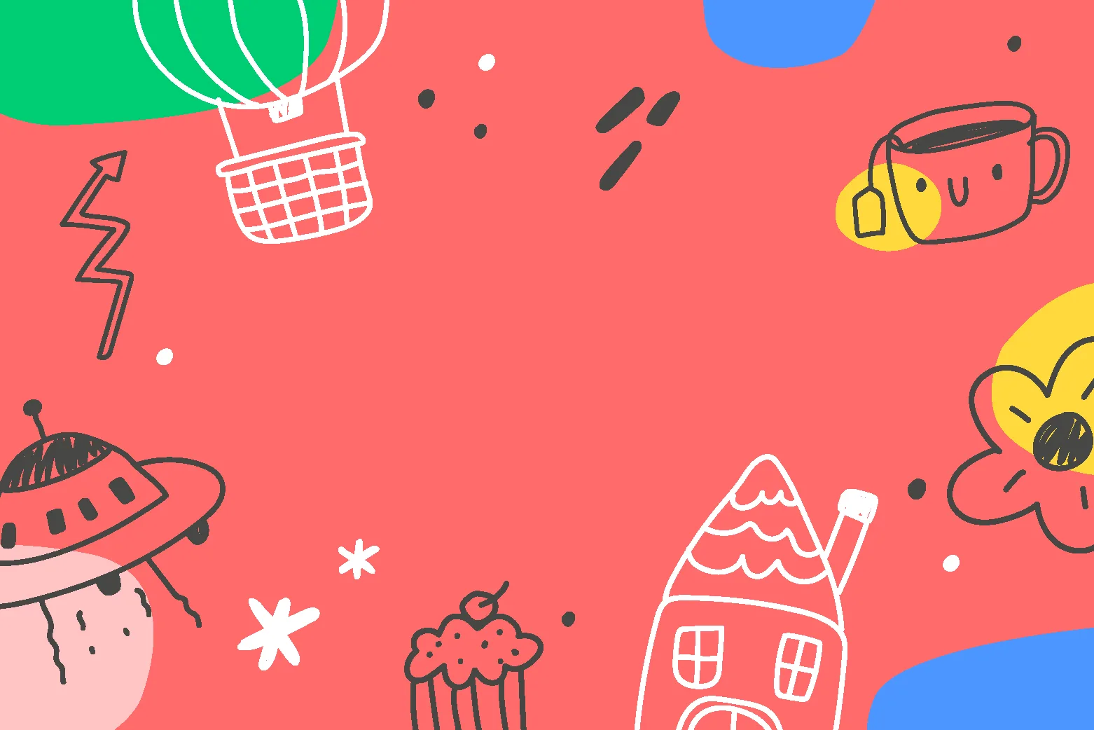 cute red doodle illustration